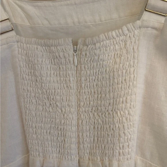 Abercrombie and Fitch Stretch Linen Blend White dress size large - Picture 11 of 11